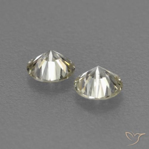 Gemas de Diamante L natural de 0.18 ct, Redondo, VVS-VS
