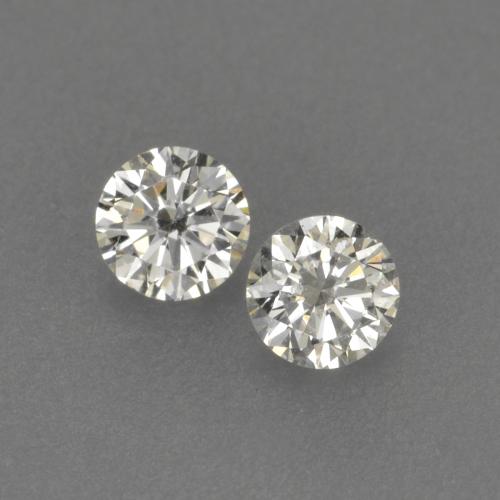 Gemas de diamante blanco natural de 0,13 ct, corte redondo, VVS-VS