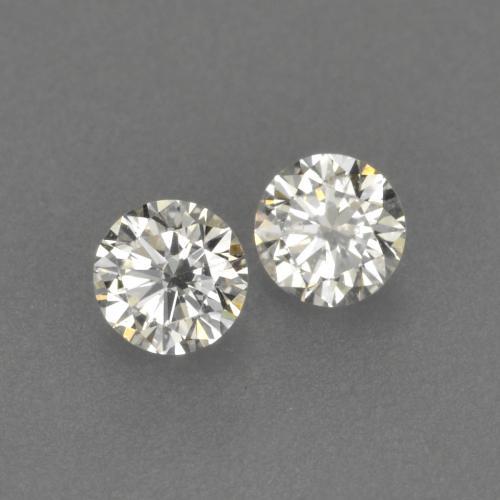 Gemas de diamante blanco natural de 0,13 ct, corte redondo, VVS-VS