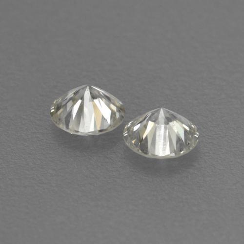 Gemas de diamante blanco natural de 0,13 ct, corte redondo, VVS-VS