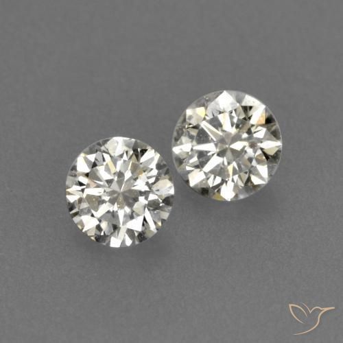 Gemas de Diamante J natural de 0.14 ct, Redondo, VVS-VS