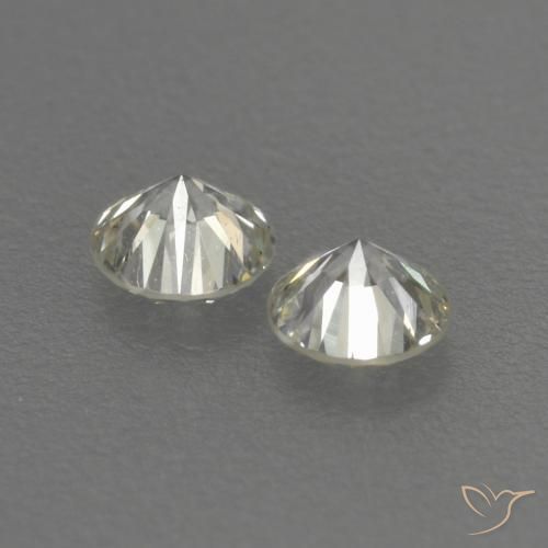 Gemas de Diamante L natural de 0.19 ct, Redondo, VVS-VS