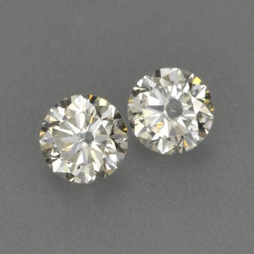 Gemas de Diamante Blanco cálido natural de 0.19 ct, Corte Redondo, VVS-VS