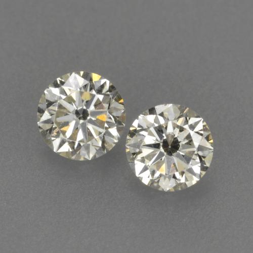 Gemas de Diamante Blanco cálido natural de 0.19 ct, Corte Redondo, VVS-VS