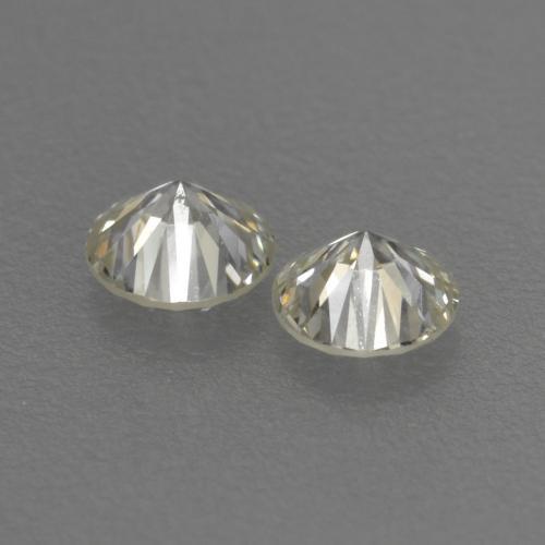 Gemas de Diamante Blanco cálido natural de 0.19 ct, Corte Redondo, VVS-VS