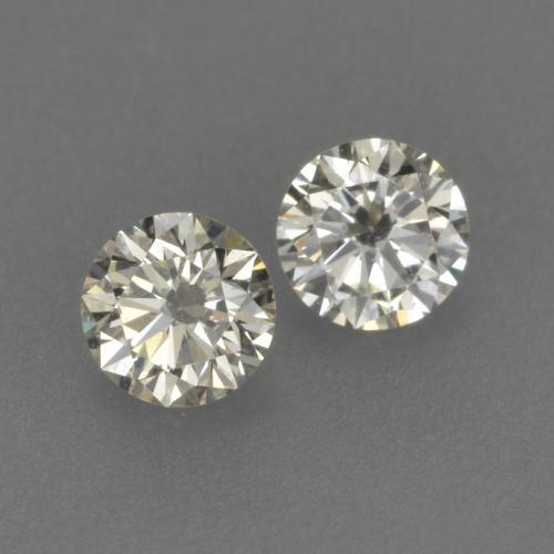 Gemas de Diamante Blanco cálido natural de 0.19 ct, Corte Redondo, VVS-VS