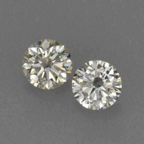 Gemas de Diamante Blanco cálido natural de 0.19 ct, Corte Redondo, VVS-VS