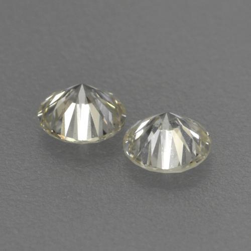 Gemas de Diamante Blanco cálido natural de 0.19 ct, Corte Redondo, VVS-VS