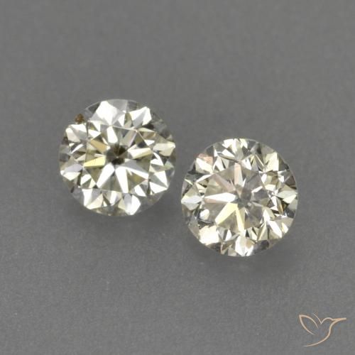 Gemas de Diamante L natural de 0.20 ct, Redondo, VVS-VS