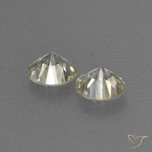 Gemas de Diamante L natural de 0.20 ct, Redondo, VVS-VS