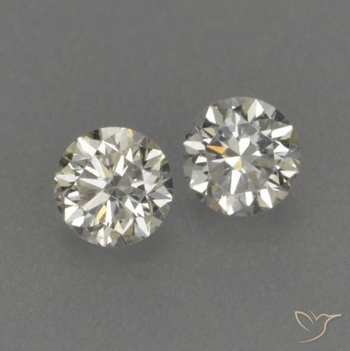 Gemas de Diamante K natural de 0.20 ct, Redondo, VVS-VS