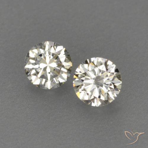 Gemas de Diamante L natural de 0.16 ct, Redondo, VVS-VS