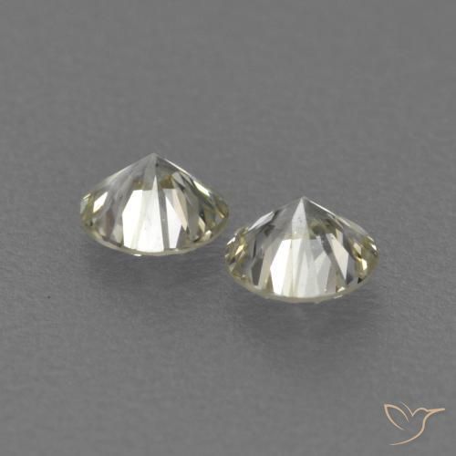Gemas de Diamante L natural de 0.16 ct, Redondo, VVS-VS