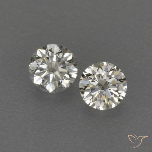 Gemas de Diamante J natural de 0.14 ct, Redondo, VVS-VS