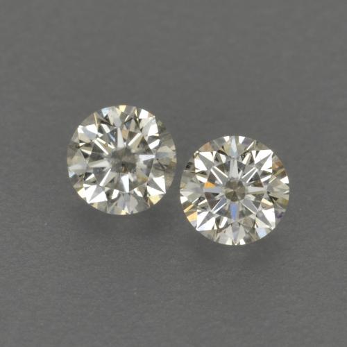 Gemas de Diamante L natural de 0.13 ct, Redondo, VVS-VS