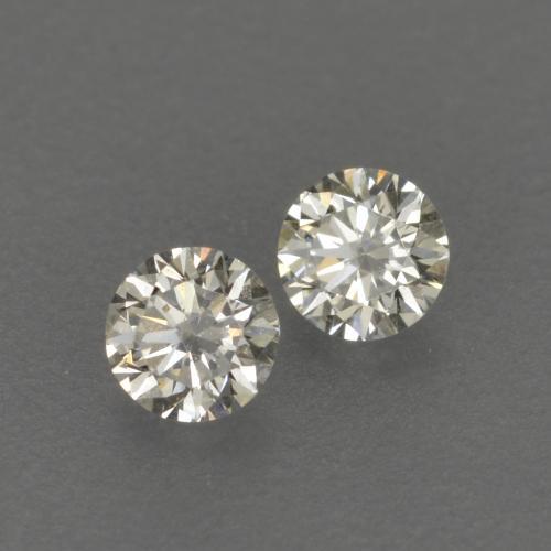 Gemas de Diamante L natural de 0.13 ct, Redondo, VVS-VS