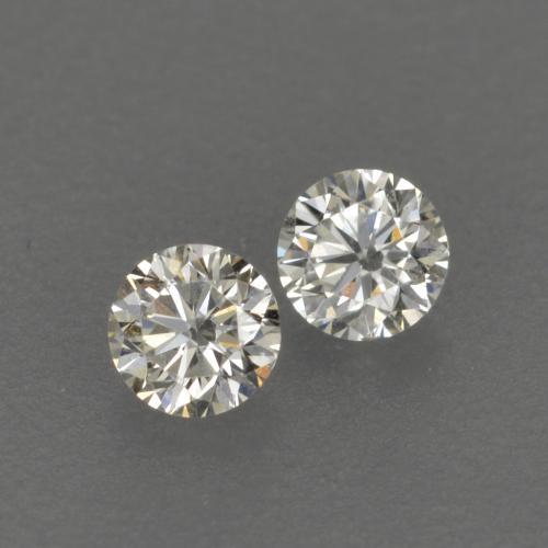 Gemas de diamante blanco natural de 0,13 ct, corte redondo, VVS-VS
