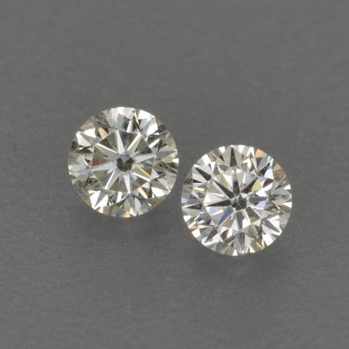 Gemas de diamante blanco natural de 0,13 ct, corte redondo, VVS-VS