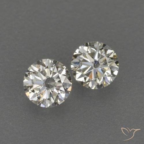 Gemas de Diamante L natural de 0.16 ct, Redondo, VVS-VS