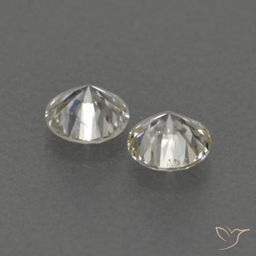 Gemas de Diamante L natural de 0.16 ct, Redondo, VVS-VS