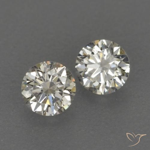 Gemas de Diamante L natural de 0.21 ct, Redondo, VVS-VS