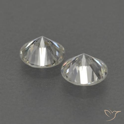 Gemas de Diamante L natural de 0.21 ct, Redondo, VVS-VS