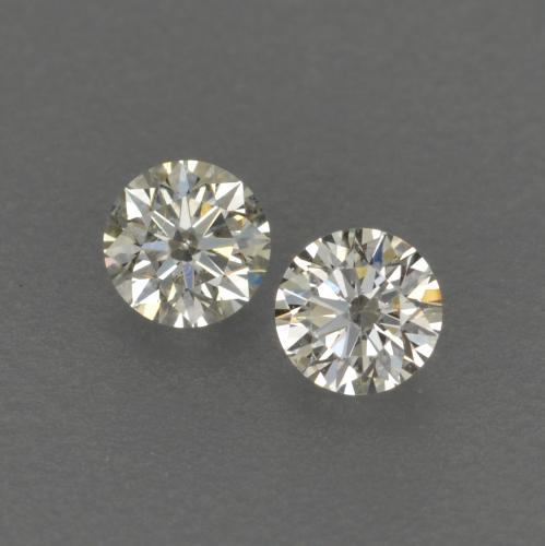 Gemas de Diamante Blanco cálido natural de 0.12 ct, Corte Redondo, VVS-VS