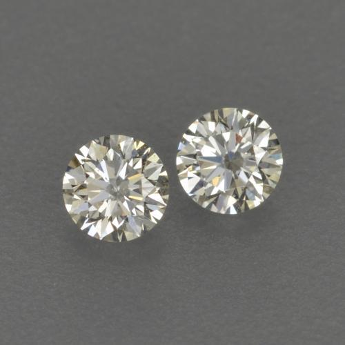 Gemas de Diamante Blanco cálido natural de 0.12 ct, Corte Redondo, VVS-VS