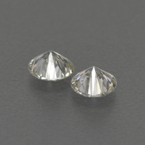 Gemas de Diamante Blanco cálido natural de 0.12 ct, Corte Redondo, VVS-VS