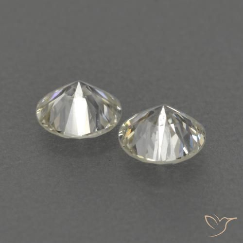 Gemas de Diamante K natural de 0.20 ct, Redondo, VVS-VS