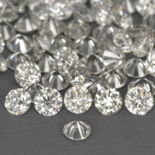 Diamante Blanco cálido natural de 0.01 ct, Redondo, VS-SI