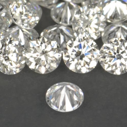 Gemas de diamante blanco natural de 0,19 ct, corte redondo, VS-SI