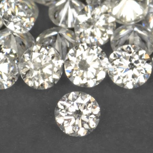 Diamante blanco natural de 0,02 ct, corte redondo, VS-SI