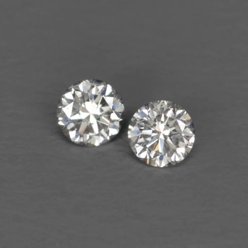Gemas de Diamante Blanco cálido natural de 0.03 ct, Corte Redondo, VVS-VS