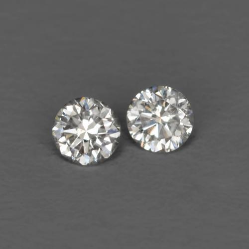 Gemas de Diamante Blanco cálido natural de 0.03 ct, Corte Redondo, VVS-VS