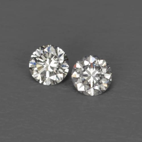 Gemas de Diamante Blanco cálido natural de 0.03 ct, Corte Redondo, VVS-VS