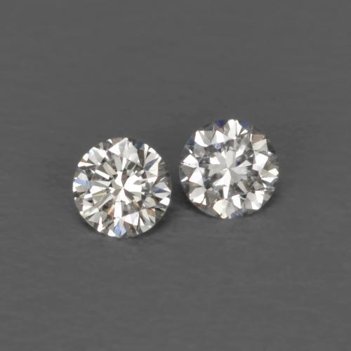 Gemas de Diamante Blanco cálido natural de 0.03 ct, Corte Redondo, VVS-VS