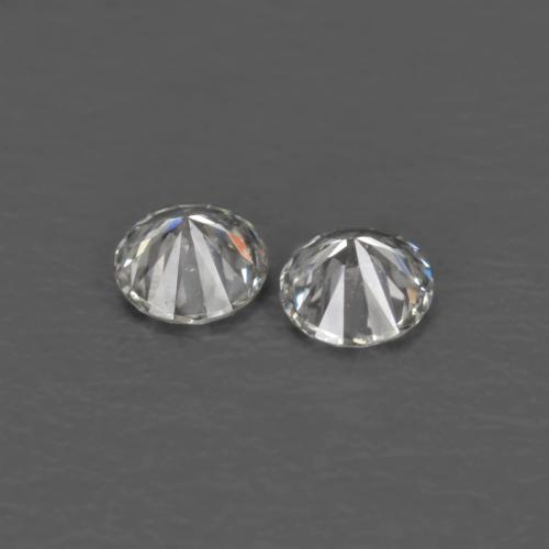Gemas de Diamante Blanco cálido natural de 0.03 ct, Corte Redondo, VVS-VS