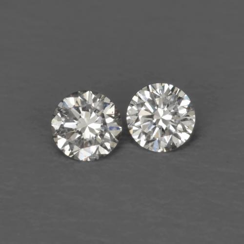 Gemas de Diamante Blanco cálido natural de 0.03 ct, Corte Redondo, VVS-VS