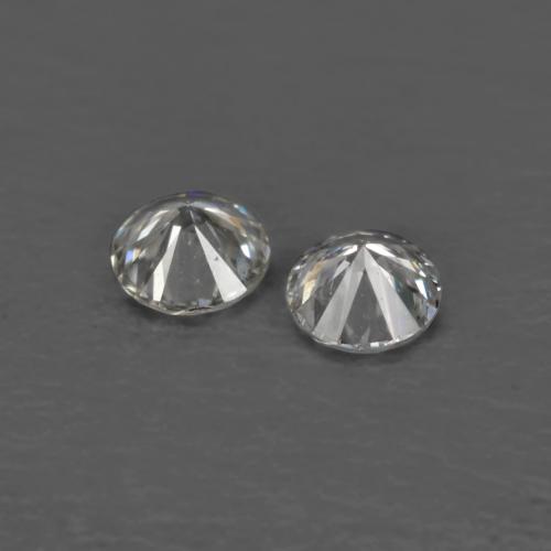 Gemas de Diamante Blanco cálido natural de 0.03 ct, Corte Redondo, VVS-VS