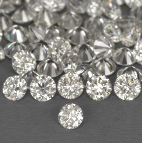 Gemas de Diamante Blanco cálido natural de 0.16 ct, Corte Redondo, VS-SI
