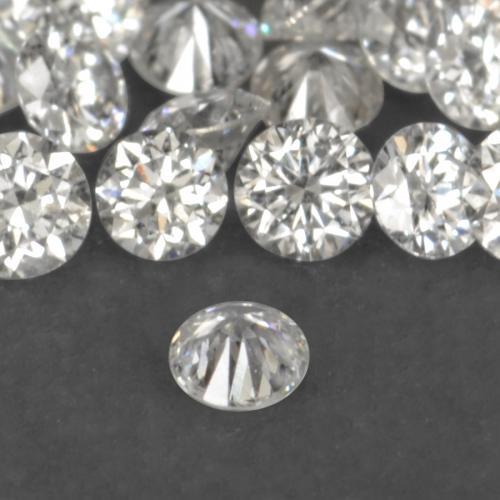 Gemas de diamante blanco natural de 0,03 ct, corte redondo, VS-SI