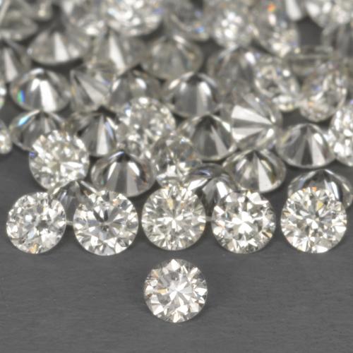 Gemas de diamante blanco natural de 0,06 ct, corte redondo, VS-SI