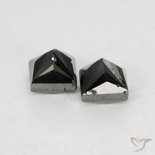Gemas de Diamante Negro natural de 0.13 ct, Cuadrado, Opaco