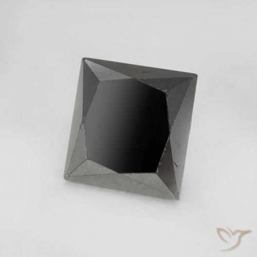 Diamante Negro natural de 0.99 ct, Cuadrado, Opaco
