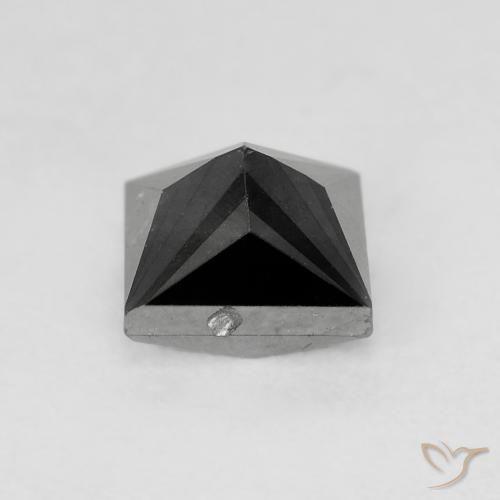 Diamante Negro natural de 0.99 ct, Cuadrado, Opaco