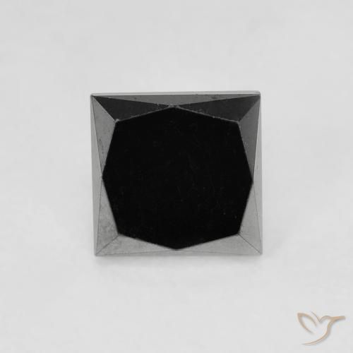 0.69ct Natural Negro Diamante, Cuadrado, Opaco
