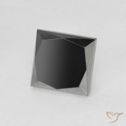 Diamante Negro natural de 0.69 ct, Cuadrado, Opaco