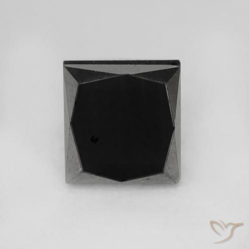 1.09ct Natural Negro Diamante, Cuadrado, Opaco