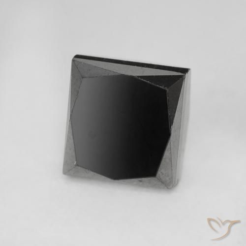 Diamante Negro natural de 1.09 ct, Cuadrado, Opaco